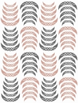 Nagelsticker - Aufkleber selbstklebend - Nail Sticker - rosegold schwarz French Edel